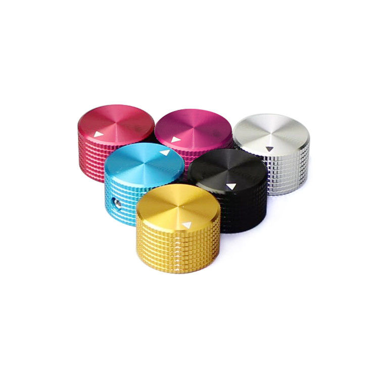 Buttone per il volume in acciaio inossidabile in ottone in alluminio Buttone potenziometrico per parti elettroniche