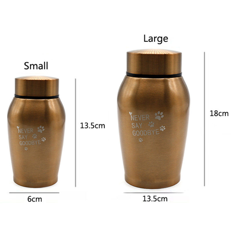 Fabbricazione CNC in alluminio su misura Vaso commemorativo Cani di gatto Prodotti funerari di cane Urna per animali in acciaio inossidabile sigillata